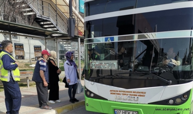 Alanya’da halk otobüsleri ve taksiler denetlendi