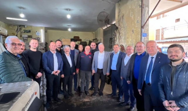 Mehmet Şahin, Alanya Sanayi Sitesi’nde esnafla buluştu