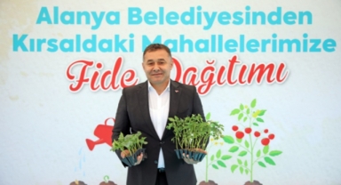 Başkan Yücel’den kırsal mahallelere fide dağıtımı