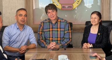 Türel ve Müftüoğlu Alanya Gazeteciler Cemiyeti’ni ziyaret etti