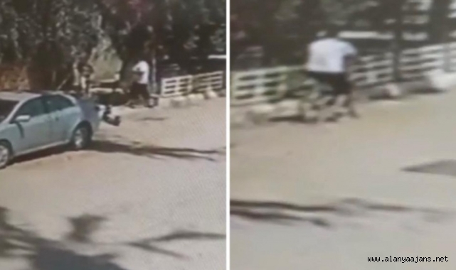 Alanya’da bisiklet hırsızlığı kameraya yansıdı