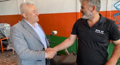 Mehmet Şahin Konaklı sanayi esnafı ile kucaklaştı