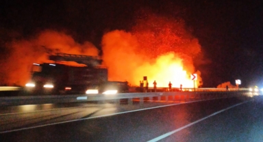 Alanya'da sazlık alanda çıkan yangın söndürüldü