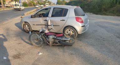 Alanya’da otomobil ile motosiklet çarpıştı: 1 yaralı