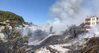 Alanya'da seralık alanda çıkan yangın kontrol altına alındı