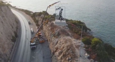 Başkan Yücel’den 100’üncü yıla özel dev Atatürk silueti