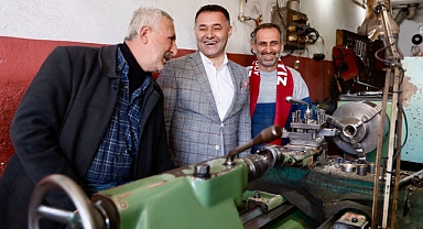 Yücel'den sanayi esnafına ziyaret