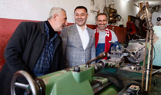 Yücel'den sanayi esnafına ziyaret