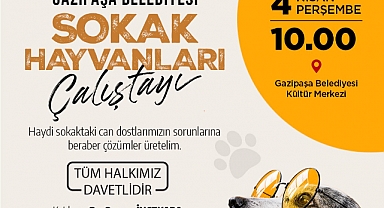 Gazipaşa'da sokak hayvanları çalıştayı düzenleniyor