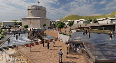 Hıdırlık Kulesi seyir terası projesinde yoğun çalışma 