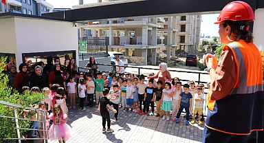 Kreşte afet tatbikatı