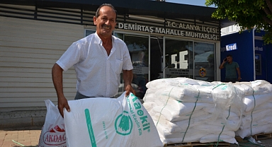 Üreticilere 8 ton kaolin kili dağıtıldı
