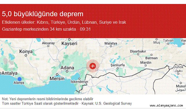 Kahramanmaraş'ta korkutan deprem