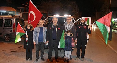 Alanya’da Gazze’ye destek konvoyu