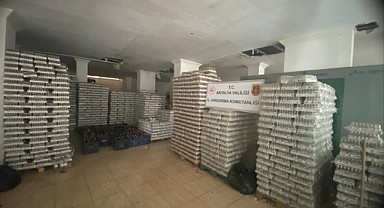 Alanya’da10 ton kaçak içki ele geçirdi