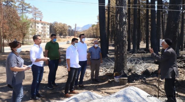Ak Parti Antalya'dan yangın bölgelerine ziyaret