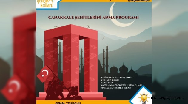 Alanya Ak Gençlik şehitler için okutacak