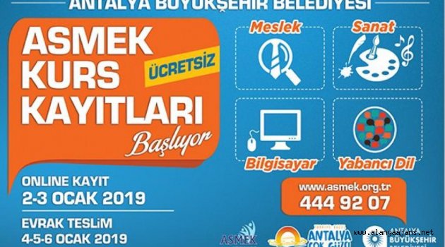 Alanya ASMEK'te yeni dönem başlıyor
