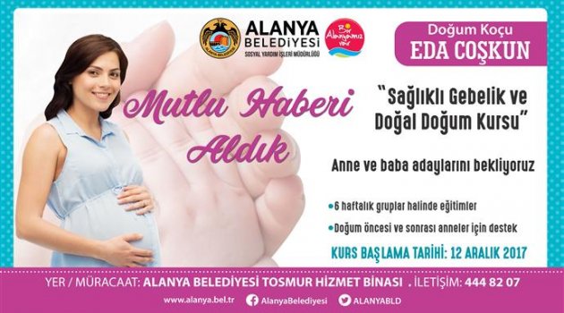 Alanya Belediyesi’nden Doğum Koçluğu Eğitimi