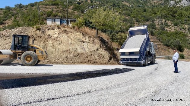 Alanya Çamlıca yolu asfaltlandı