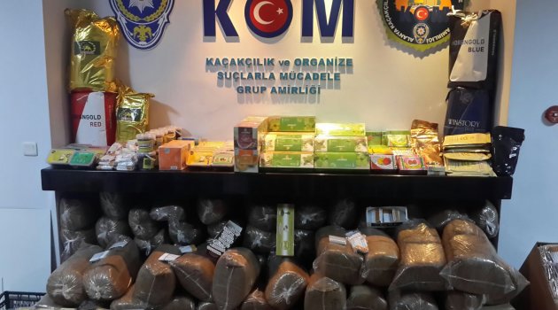 Alanya’da 1 ton 25 kilo kaçak tütün ele geçirildi