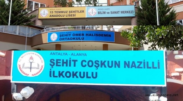 Alanya’da 5 okula şehitlerin ismi verildi