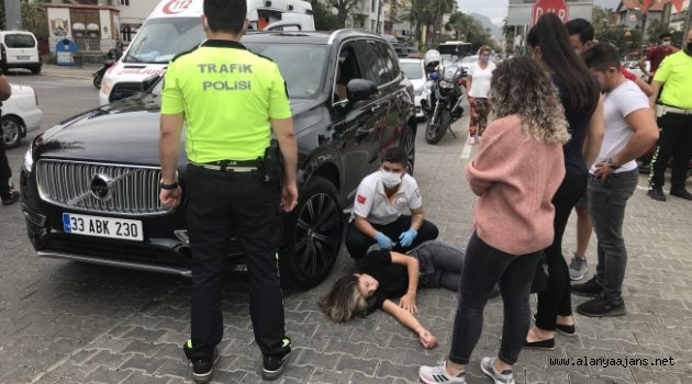 Alanya’da cip ile elektrikli bisiklet çarpıştı: 1 yaralı