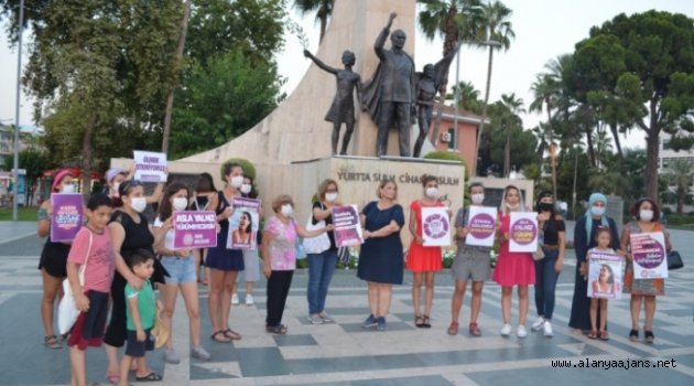 Alanya’da kadın cinayetlerine tepki!
