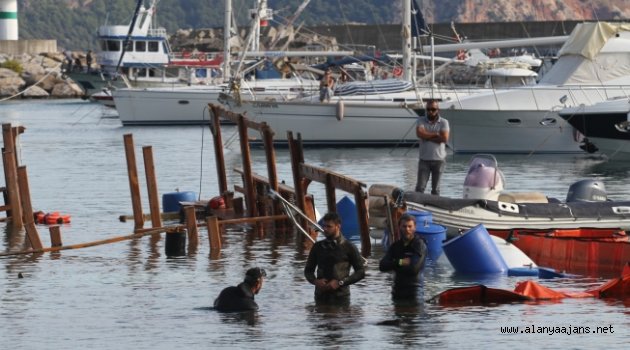 Alanya’da ölümlü tekne karaya çıkartıldı