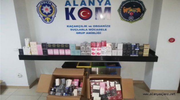 Alanya’da polisten kaçak parfüm operasyonu