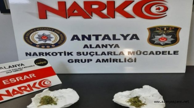 Alanya’da polisten uyuşturucu operasyonu
