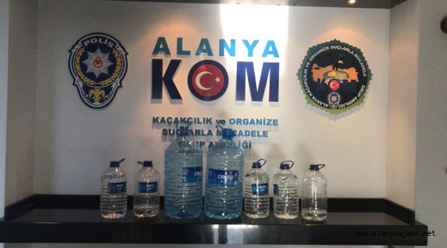 Alanya’da şok! Kaçak ve sahte içki operasyonu