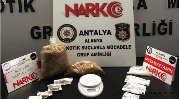 Alanya’da uyuşturucu operasyonu: 1 kilo 29 gram bonzai ele geçirildi