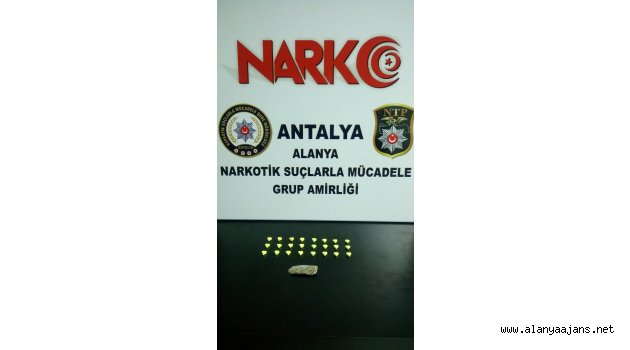 Alanya’da uyuşturucu operasyonu: 2 gözaltı