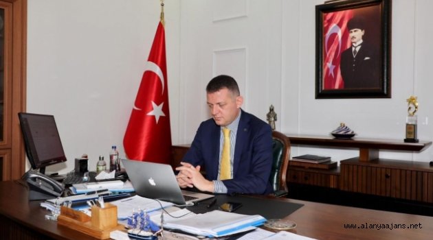 Alanya Kaymakamı online toplantıya katıldı
