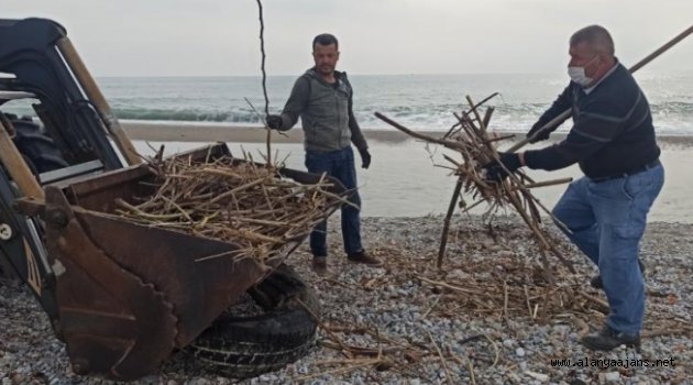 Alanya sahilleri sezona hazırlanıyor