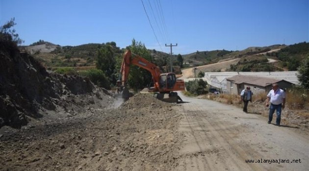 Alanya Toslak Çatalişam yolu genişletiliyor