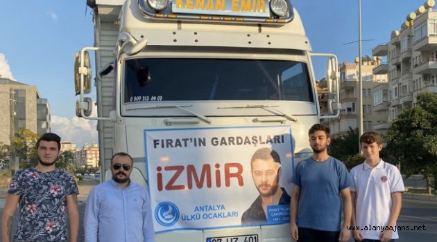 Alanya Ülkü Ocakları’ndan İzmir’e yardım TIR’ı