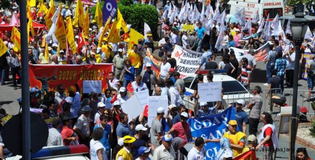 Alanya'da 1 Mayıs kutlandı