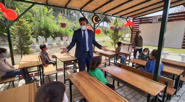 Alanya'da açık hava sınıfı kuruldu