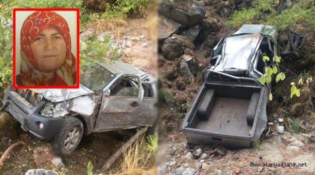 Alanya'da araç uçuruma yuvarlandı: 1 ölü