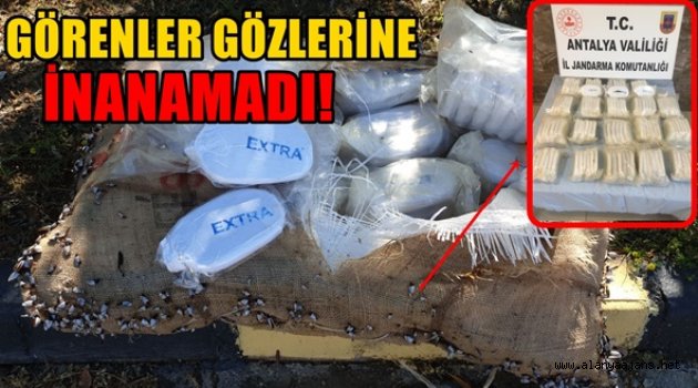 Alanya'da bir çuval dolusu uyuşturucu sahile vurdu!