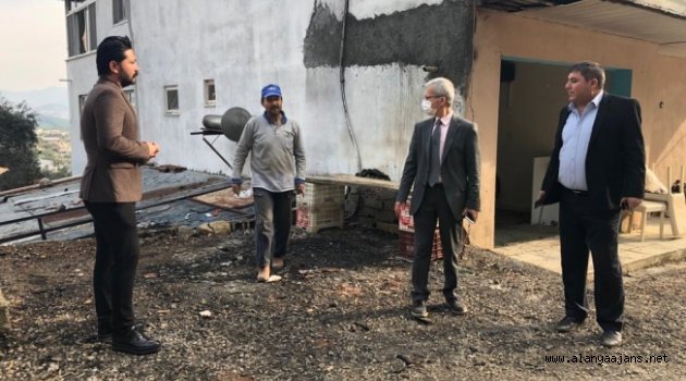 Alanya'da evi yanan vatandaş unutulmadı