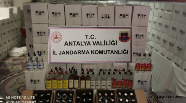 Alanya'da kaçak ve sahte içki darbe!