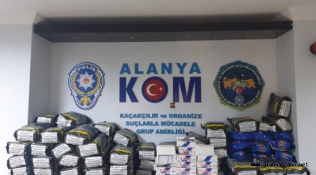 Alanya'da polisten kaçak tütün operasyonu