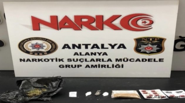 Alanya'da polisten uyuşturucu baskını: 3 gözaltı