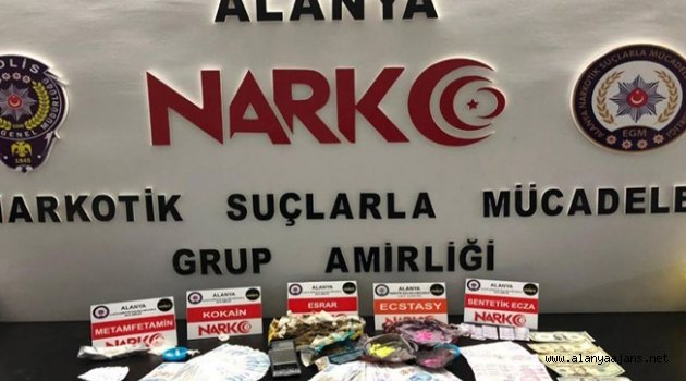 Alanya'da polisten uyuşturucu operasyonu