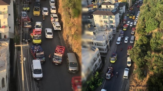 Alanya'da safari araçlarına sert tepki!