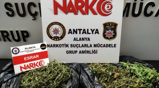 Alanya'da uyuşturucuyla yakalanan şüpheli tutuklandı
