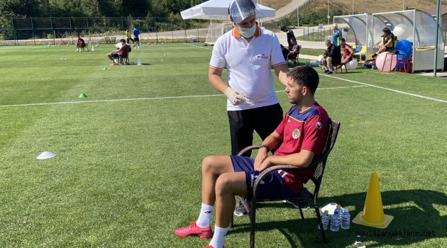 Alanyasporlu futbolcular laktat testinden geçti